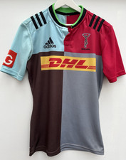 Harlequins 2015/16 Home Rugby Shirt Adidas Short Sleeve Men's Small S