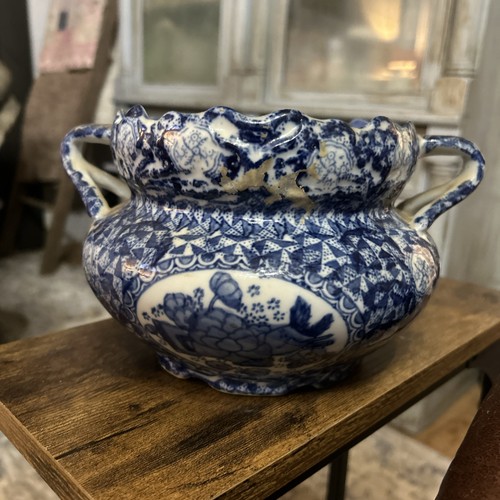 Vintahe blue white handled - white,