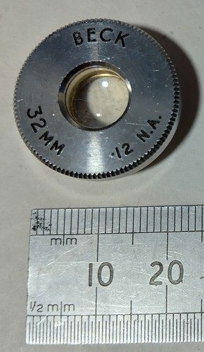 Lens microscope beck uk 32mm - lens,, microscope,