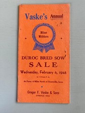 Vintage Duroc Bred Sow Hogs