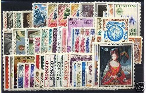 Monaco stamp complete year - complete,