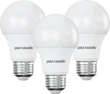paul russells A60 LED Bulb E27 12W 1050Lm 3000K Warm White Non Dim (90466) 3pcs