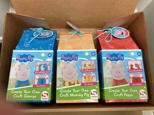 X3 Peppa Pig Create Your Own Plush. George, Mummy Pig. Peppa Pig