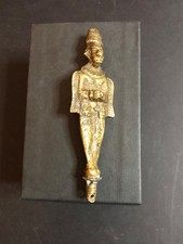 Antique Indian Bronze Brass Hindu God Hanuman Bell Handle 12cm 85g C.1800's