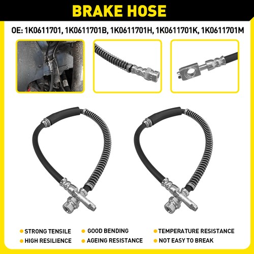 2pcs front brake hose - front,