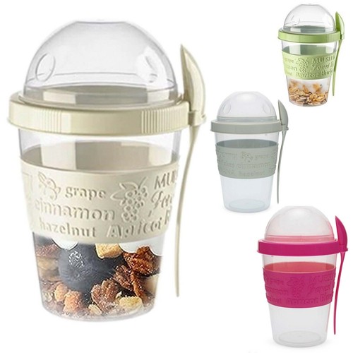 Cereal cup spoon yoghurt - &,