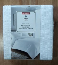 West Park White Seersucker