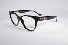 Versace Eyeglasses 3304 Womens Black GB1 Full Rim Plastic Glasses Frames 51 mm