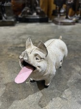 Cast Iron Pig Money Box With Moveable Coin Swallowing Tongue