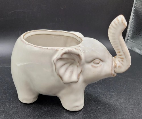 Elephant planter figurine - elephant,