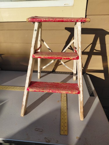 Vintage antique wooden step - antique,
