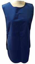 Quality Mid Blue Polycotton Tabard Apron Cleaning Medical Salon Chef