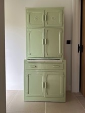 Vintage Kitchen Larder/Dresser, 6 Doors, Enamel Preparation Slide, Upcycle