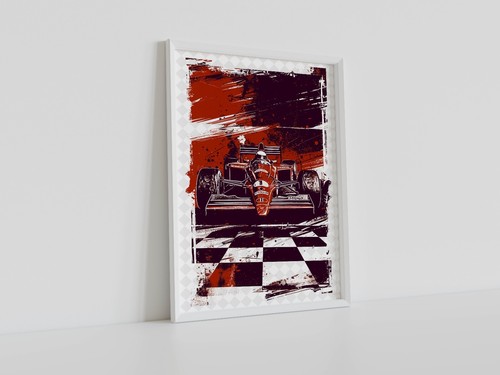 Retro vintage poster - f1,