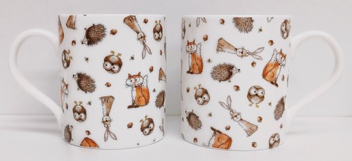 Woodland friends mugs set - woodland, 2