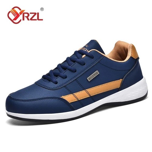 Men leather walking sneakers - men's,