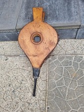 Vintage  Leather Wood Fireplace Bellows Ornament