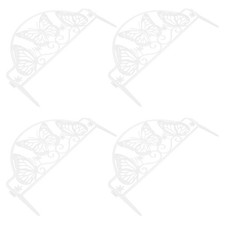  4 Pcs White Plastic Fence