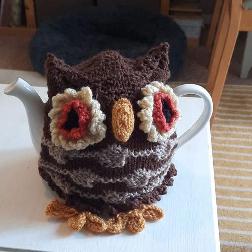 Handmade wool knitted - knitted, owl