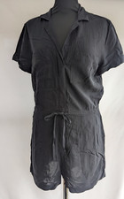 Abercombie & Fitch Black Shirt Short Playsuit Size S