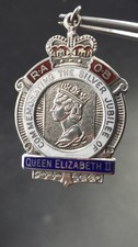 1977 STERLING SILVER & ENAMEL RAOB QUEEN ELIZABETH II SILVER JUBILEE MEDAL 21G
