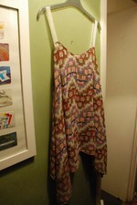 J S MILLENIUM TOP RETRO VINTAGE 70S 60S GEOMETRY REVERSE PONCHO WESTERN MEXICAN