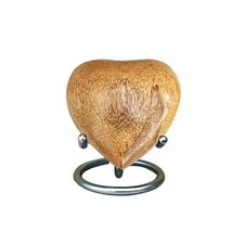 Wooden Heart Keepsake Urn for