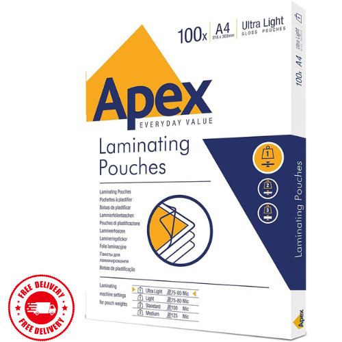Apex laminating pouches - apex,