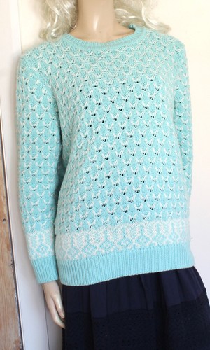 Damart blue white fleecy