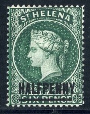 St. Helena 1891, HALFPENNY on