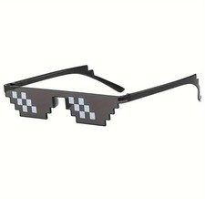 Thug Life Stage Show Glasses Unisex Deal With It Meme Funny Eyewear 6 Bit Pixel