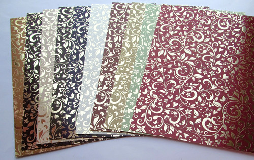 Hunkydory leaves foiled - a4,