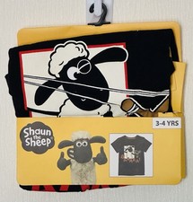 Boys Shaun The Sheep T Shirt Top Age 3-4 Brand New