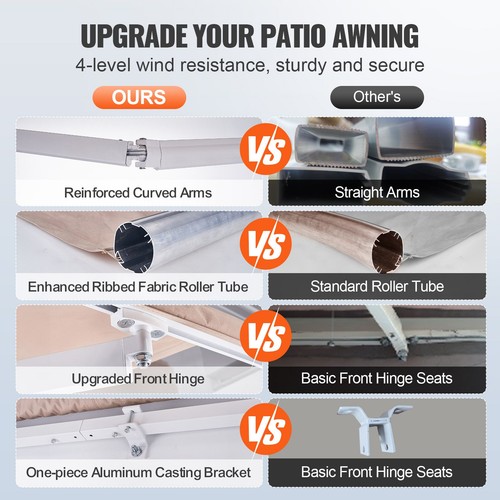Rect retractable awnings - retractable,