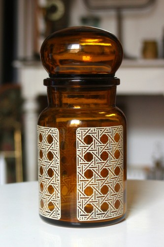 Vintage brown glass apothecary - vintage,