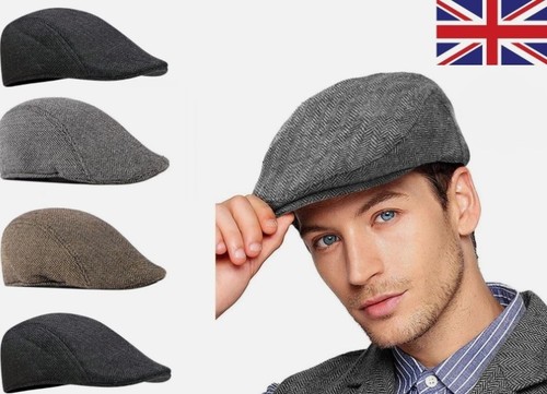 Tweed check flat cap - cap, vintage