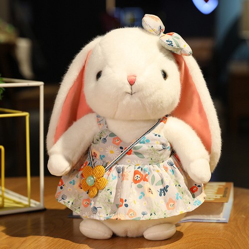 30cm white bunny - 30cm, pink