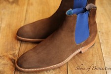 Barker Brown Suede Chelsea Boots Shoes UK 7.5 F US 8.5 EU 41.5