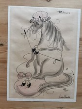 Nadine Ramelot. Pouliniere. Original Watercolour. Horse Equine Equestrian Art