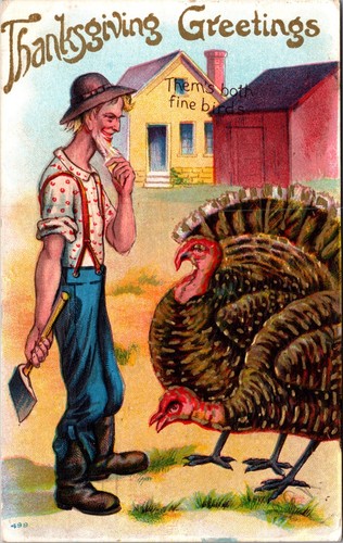 Vintage thanksgiving postcard - vintage,