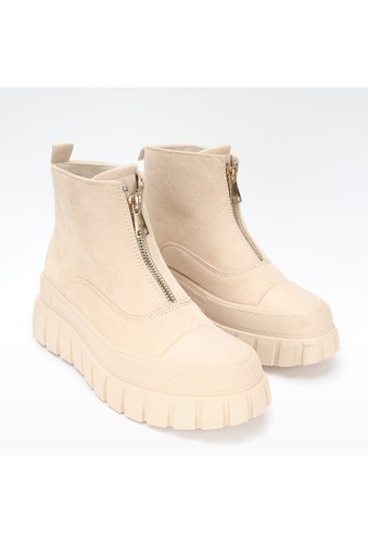 New women beige suede - new, high