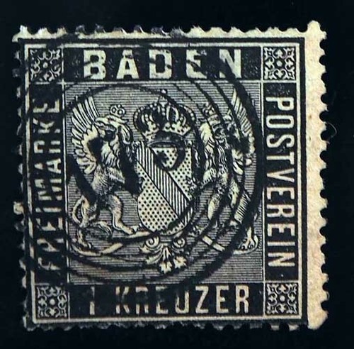 1860 baden stamp 173 - baden, "173"