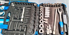 Draper 30pc 1/2" Drive Socket Set 16363 Metric & AF Soft Grip Ratchet Set USED
