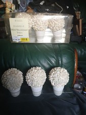 Marks & Spencer Christmas Table Decorations 2 Sets of 3 Mini Sequinned Trees