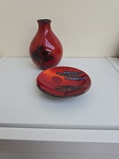 Poole Pottery plate and vase