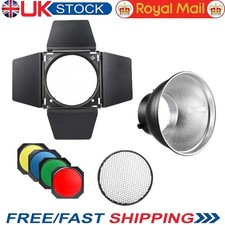 Godox AD-R6 Standard Reflector+BD-04 barndoor Color filters Kit for Studio Flash