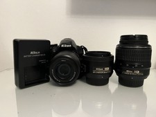 Nikon D3200 SLR Digital Camera Untested with 3 Lens 