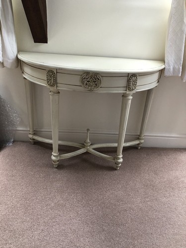 Shabby chic half noon console - half,