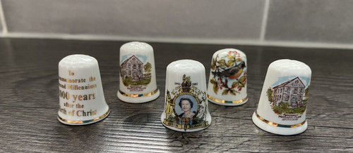 Bone china set thimbles - bone,