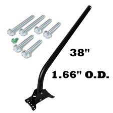 Black 38" J Pipe Mast Dish